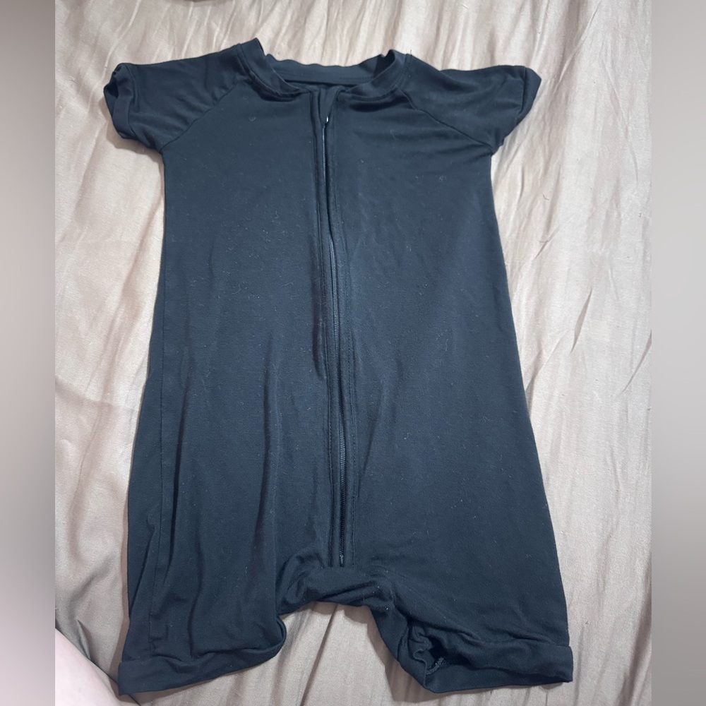 Little Sleepies Black Shorty Romper